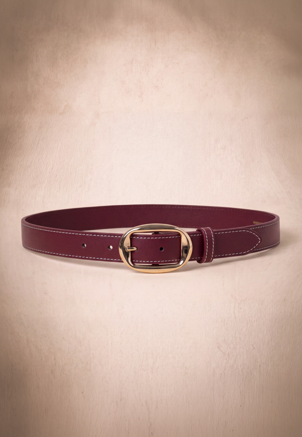 CEINTURE CUIR - MOOKYN - BORDEAUX